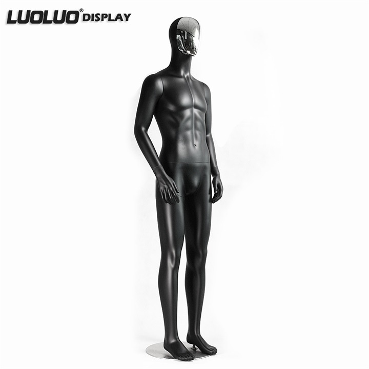 Matt Black Head Plating Full Body Male Mannequin Display Models