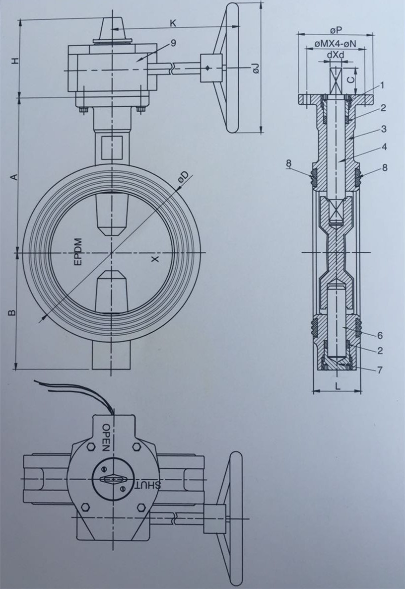 Flange Butterfly Valve for Water Flow Control