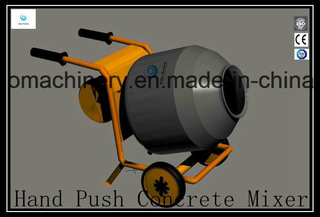 Hand Push Electric Power Mobile Concrete/Cement Machine Mixer Gycm-12