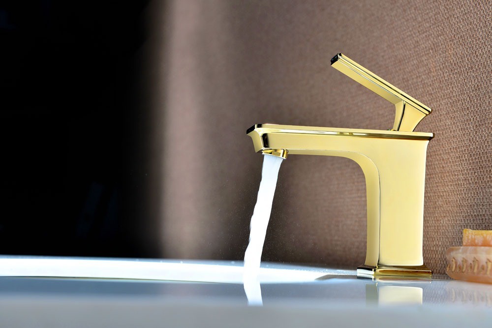 Golden Color Brass Basin Shower Faucet