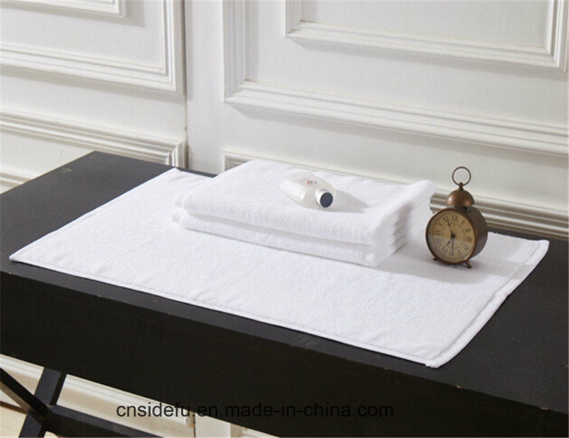 Hotel Design White 100 Cotton 21s/2 Plain Bath Mat