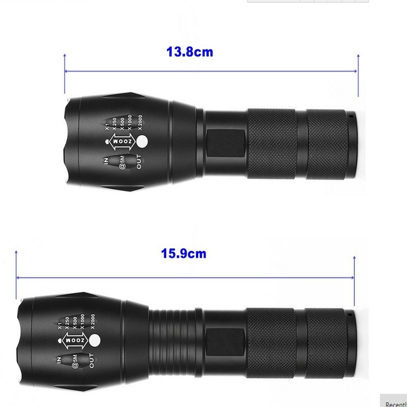 Most Powerful Brightest LED Flashlight Torch with Zoom Focus LED Flashlight