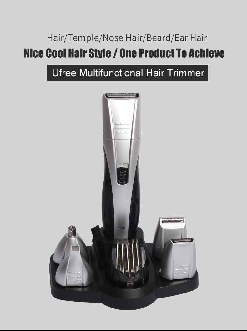 Ufree Cordless Electric Rechargeable Salon Hair Trimmer Men Grooming Hair Clipper