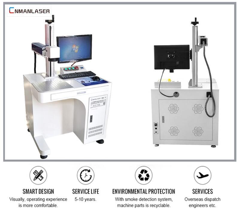 Desktop Cabinet Fiber Laser Marker on Keyboard Metal Ring Sliver