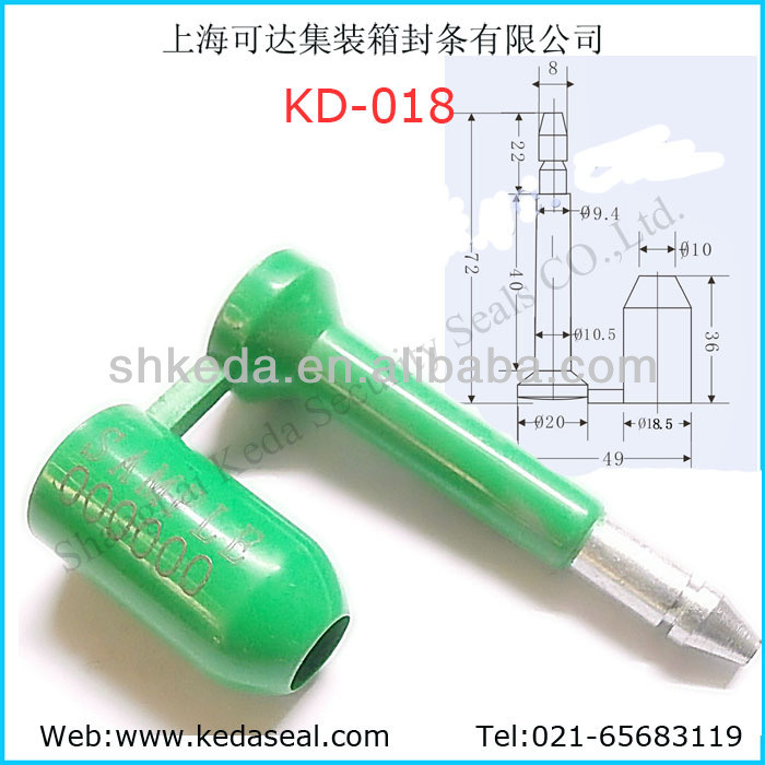 Bullet Barrier Container High Security Bolt Seal for Transport (KD-018)