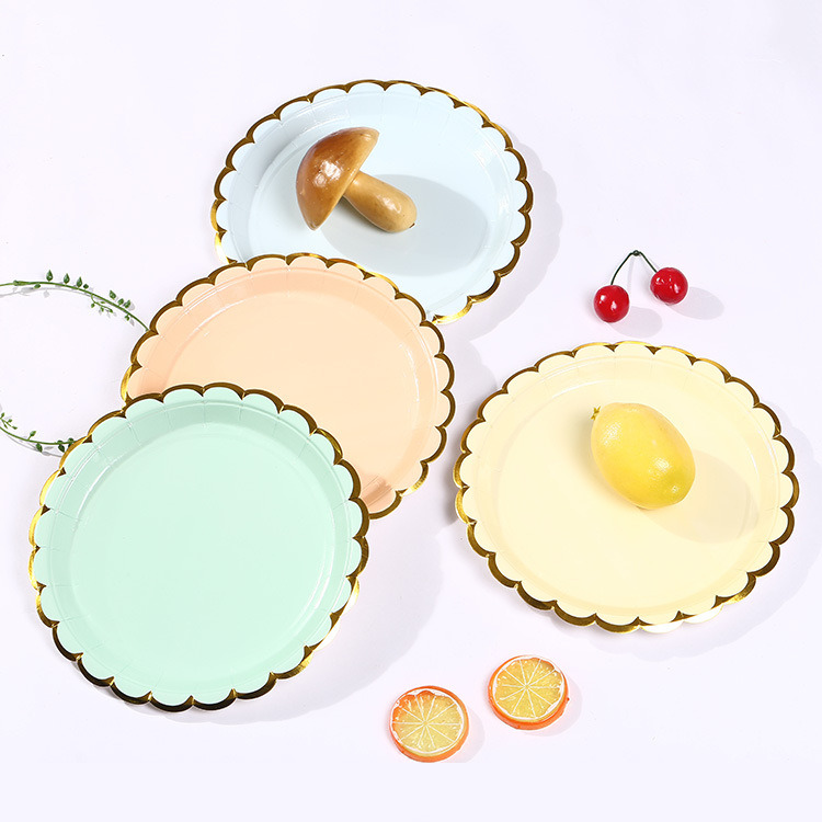 Tableware Luxury Outdoors Customized Disposable Paper Plate Holder for Picnic