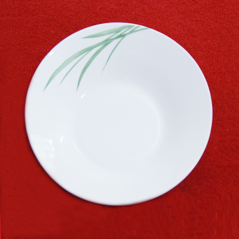 Grass Hand-Painted Round Ceramic Table Plate / Dinnerware Plate