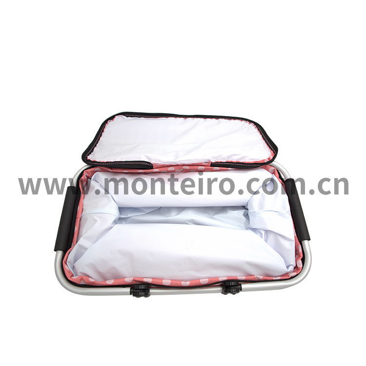 Waterproof 600d Polyester Fabric Folding Insulated Picnic Cooler Basket (M-WD2-002A)