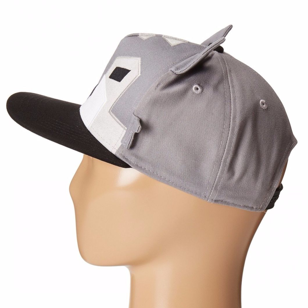 100% Cotton Kids Flat Bill Baseball Adjustable Geometric Shaped Animal Cap