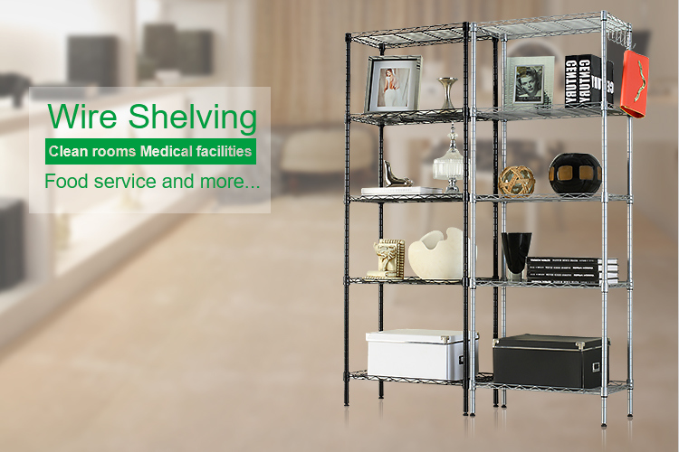 Chrome Plating Wire Storage Shelving Rack