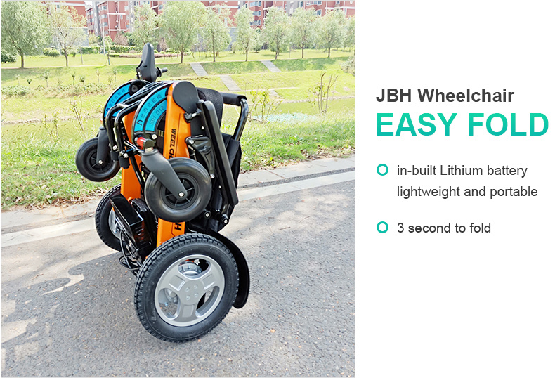 250W Brushless Motor Portable Folding Electric Wheelchair with Ce FDA