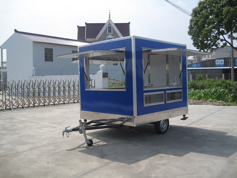 Three Sides Window Open Outdoor Mobile Mini Fast Food Carts (SHJ-MFS250)