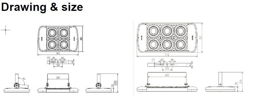 200W 300W 400W Industrial LED High Bay Light / Flood Light