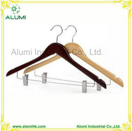 New Luxury Coat and Pant Wooden Hanger Female Hanger Anti-Theft Hangers