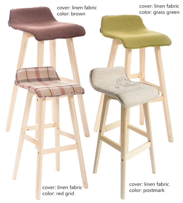 High Pub Stool Long Leg Wood Bar Chair Stool