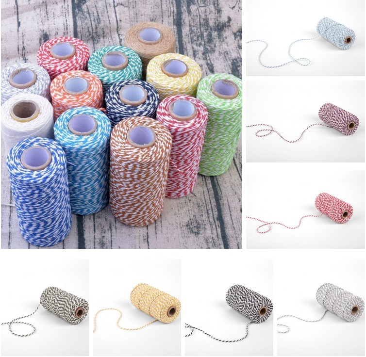 Colored Decorative Double Braided Soft Cotton Rope