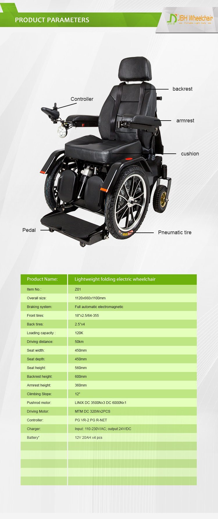 High Quality Heavy Duty Luxury Leather Confortable Electric Power Standing up Wheelchair