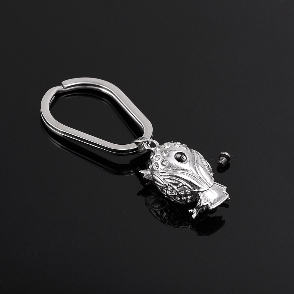 Stainless Steel Owl Shape Cremation Urn Keychains for Keepsake
