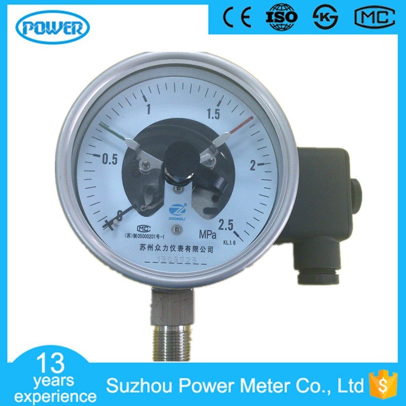 100mm Electric Contact All Stainless Steel Pressure Gauge Manometer