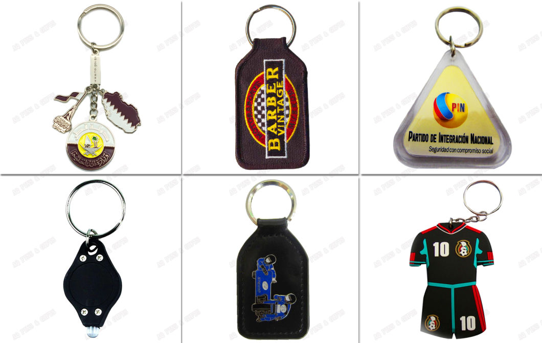 New Design Custom Logo Leather Keychain with OEM (035)