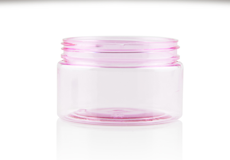 100g 150g Pink Pet Bottle and PP Lids Empty Cosmetic Wide Mouth Cream Jar