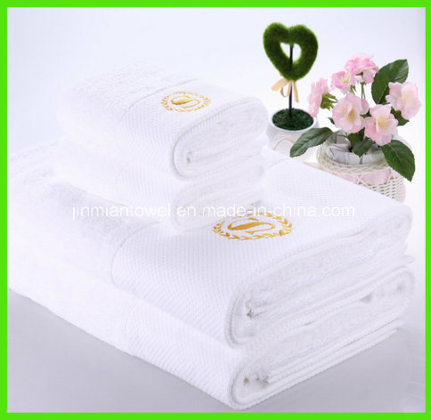 100% Cotton Plain White Terry Towel Bath Towel