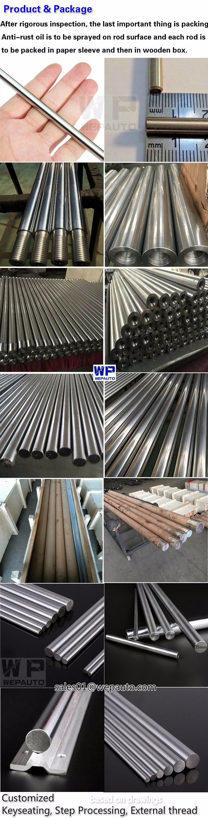 Outer Diameter 8mm Cylinder Liner Rail Linear Shaft Optical Axis 45#Steel Chrome Plated