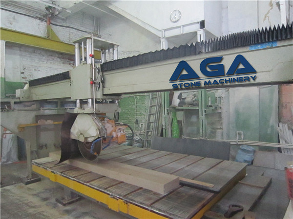 Monoblock Granite Tile Bridge Saw with Table Rotation