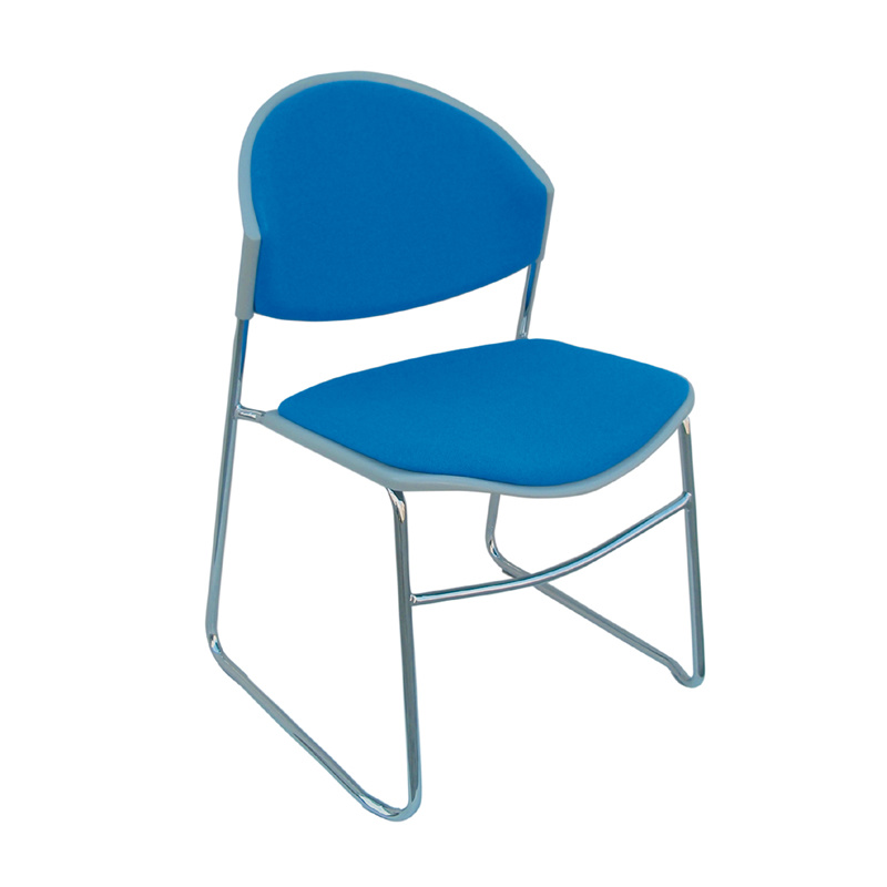 Flash Furniture Cheap White Blue Plastic Stack Chair