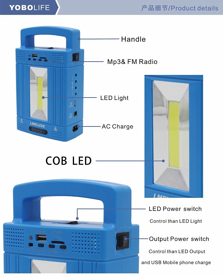 New Product Solar Garden Light with 3 PCS LED Bulb