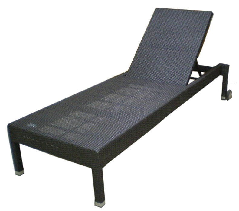 Sun Beach Chaise Wicker Woven Swimming Pool Rattan Daybed Lounge Chair