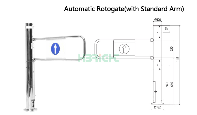 Supermarket Mechanical Swing Gates Turnstile Gates