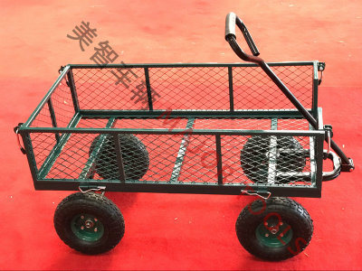 Foldable Metal Garden Mesh Wagon Cart Tc1840A