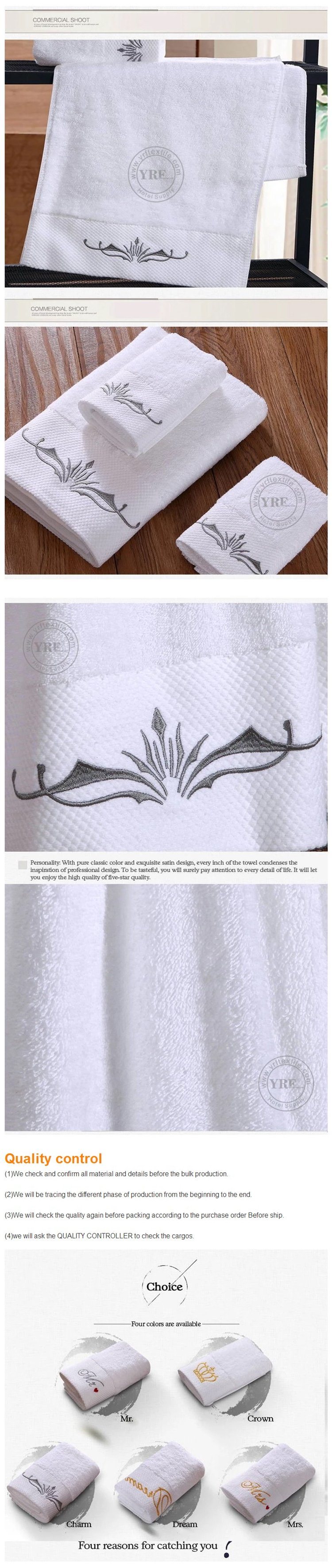 Thin White Cotton Bath Towels Luxury Gift Set Dobby Towel