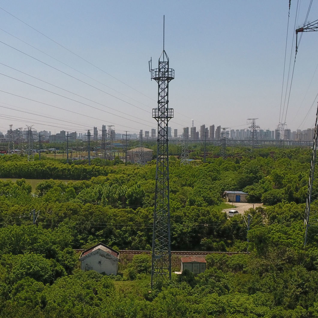 Galvanized Single Tube Telecommunication Tower