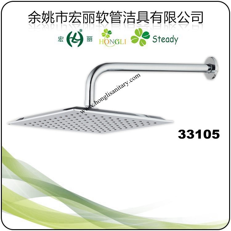 33106 Chrome Plated Shower Head with Ss Arm Made From Plastic