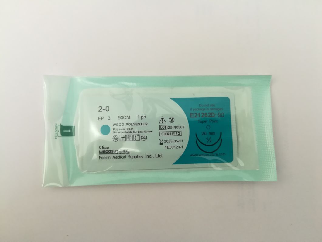 Polyester Double Needle Suture for Cardiovascular Use