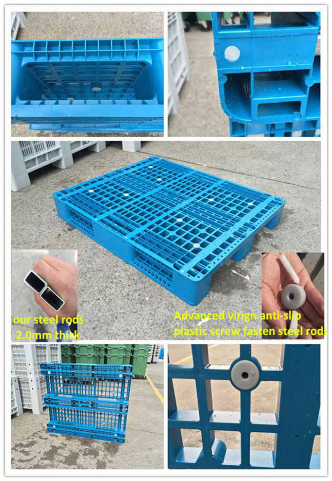 Large Perforated HDPE Recycle Rack Plastic Pallet for Industry (48X40 Inch)