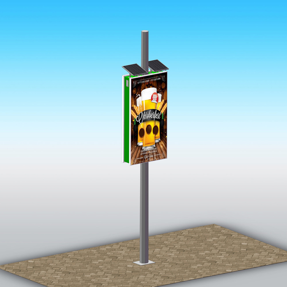 Lamp Post Light Box- Lamp Pole Signage- Street Pole Signs