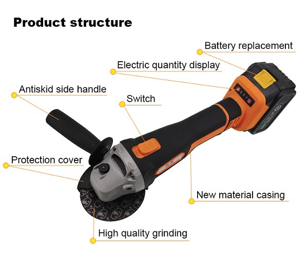 Charging Lithium Battery 20V Mini Electric Cordless Angle Grinder