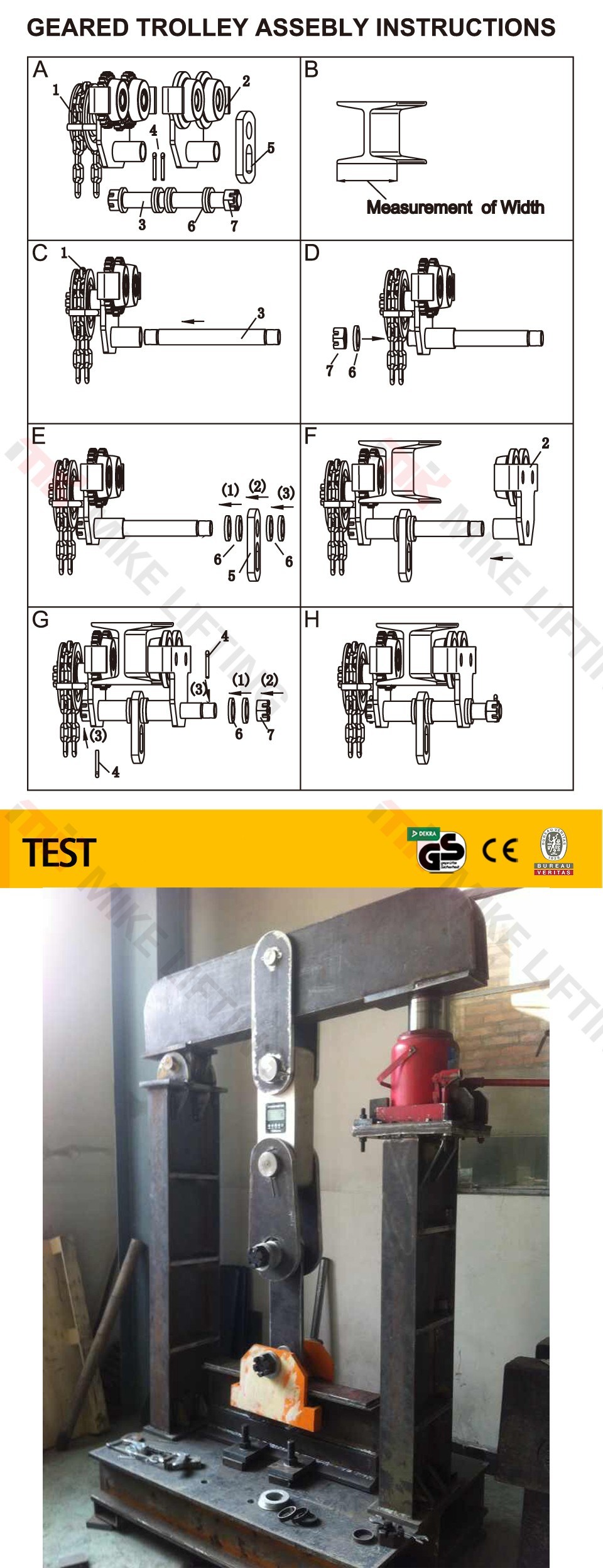 Chain Block Use Manual Plain Trolley Geared Trolley