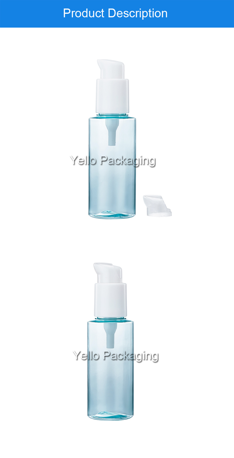 Plastic Clear Empty 100ml Lotion Bottle with Pump