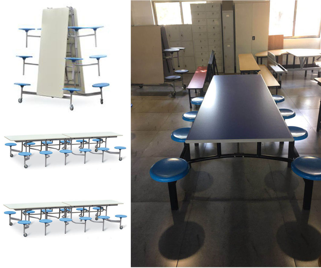 Factory Supply Folding Canteen Restaurant Tables and Chairs