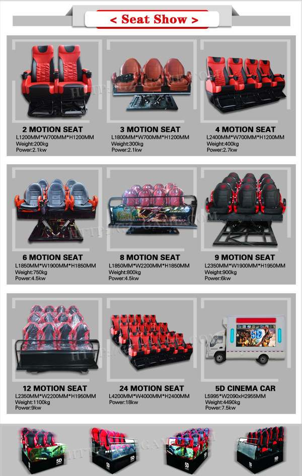 High Quality Electronic Cinema System 6dof Motion Platform Seats