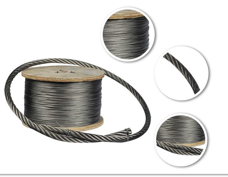 1X19 19X7 Stainless Steel Wire Cable 316 Marine Rope