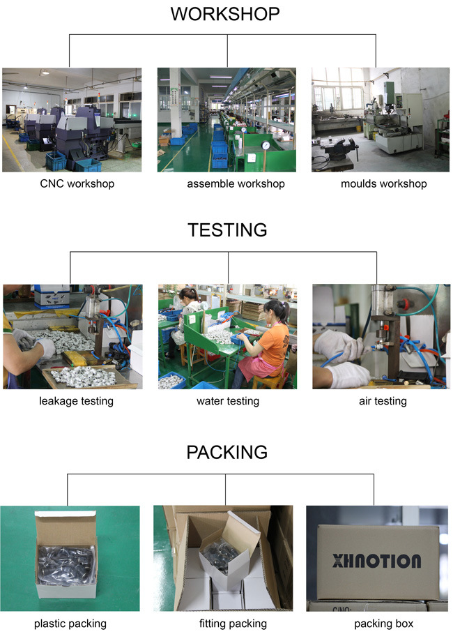 Pneumatic Plastic Push in Fitting Tube to Thread Female Straight Nickel-Plated Brass Fitting