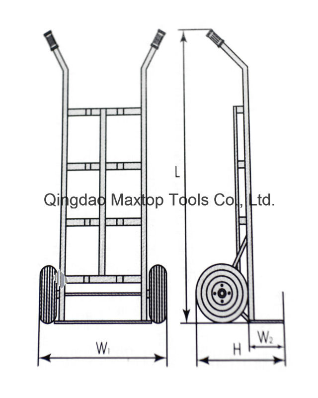 Maxtop Factory Prices Aluminum Folding Hand Truck Hand Trolley (HT1105)