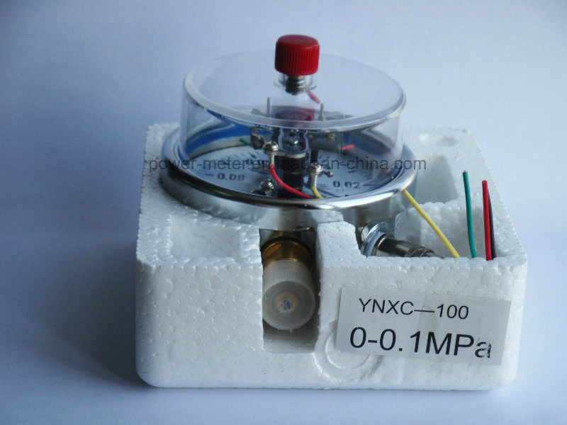 Ynxc100 100mm Vacuum Gauge Manometer with Electric Contact Ss Case Brass Internals Bottom