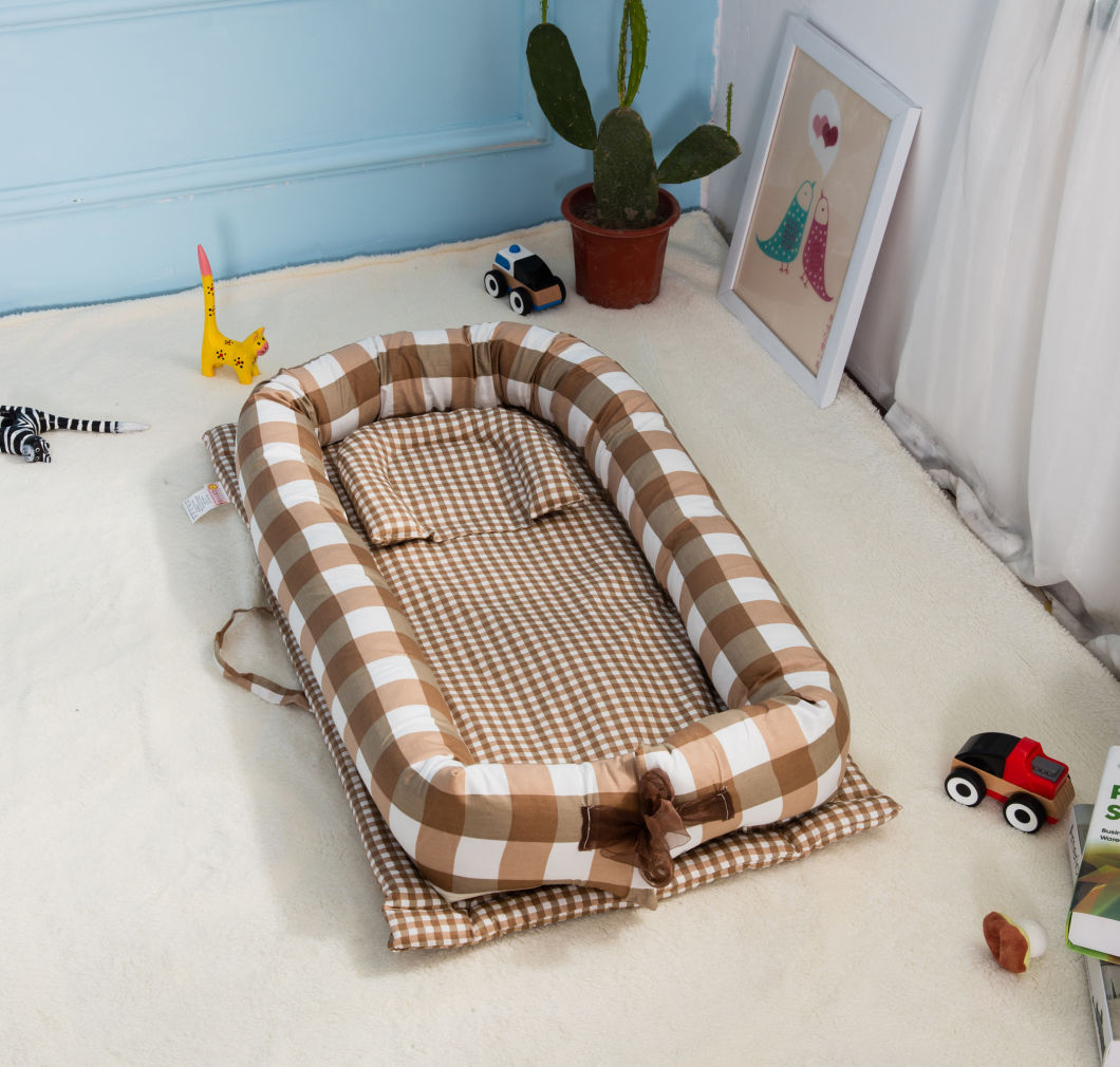 Cartoon Portable Infant Baby Crib Mattress Kids Travel Crib Bed