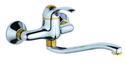 Single Handle Plating Wall Kitchen Faucet (BM50202)